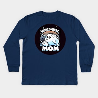 World's Best Narwhal Mom Tee Kids Long Sleeve T-Shirt